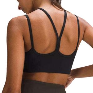 Sujetador Deportivo de Alta Calidad con Logotipo Personalizado para Mujer, Top Deportivo con Tirantes Finos, Sujetador de Yoga sin Costuras para Gimnasio - Product Image 2
