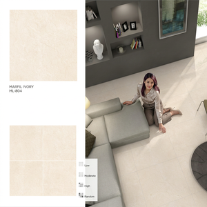 Marfil Beige Gray Marble Look Glazed Porcelain Floor Tiles Premium Luxury Surface 80x80cm - Product Image 2