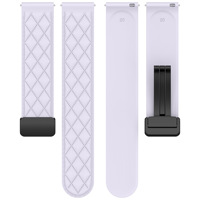 Bracelets en silicone à fermoir magnétique pliable à motif diamanté (18/20/22 mm) compatibles avec les montres Samsung, Huawei, Garmin et Huami