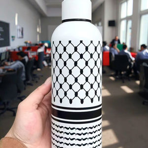 Vente en gros Palestine Keffiyeh Bouteille d'eau en acier inoxydable double paroi petite <span class=keywords><strong>bouche</strong></span> aérateur de boisson pour sports de plein air pour cadeaux de bienvenue - Product Image 5