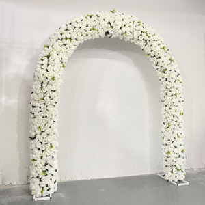 Bruiloft Hotel Decoratie Boog Wit Rood Zijden Bloemen Bruiloft Accessoires Simulatie Bloemstuk - Product Image 4
