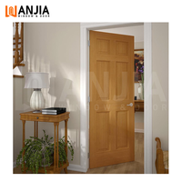 Finition esthétique de haute qualité Porte intérieure de maison en bois Portes en bois à battant résistantes à l'humidité