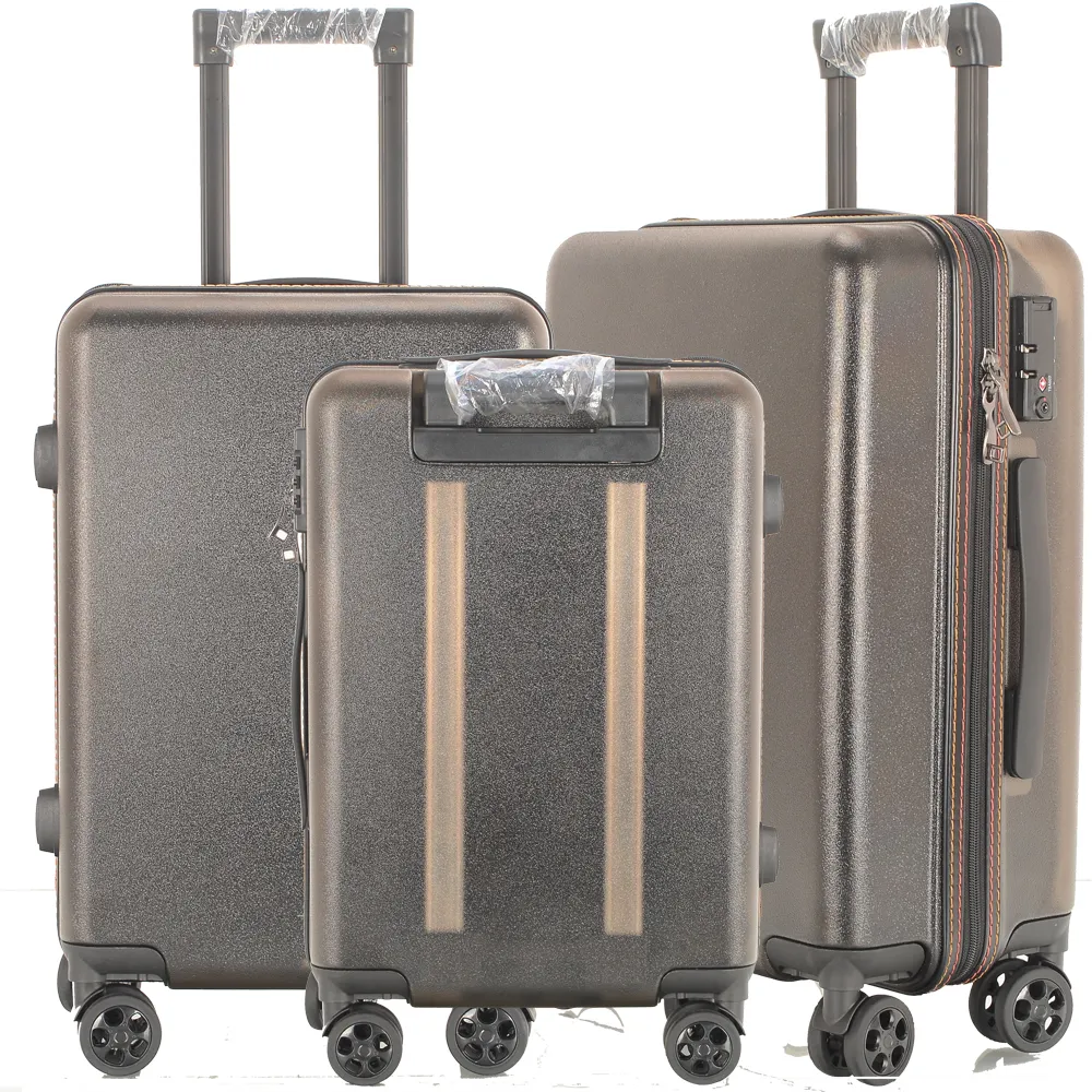 2020 Ebay Hot Sale 3pcs Set Polycarbonate Transparent Travel Suitcase With Spinner Caster