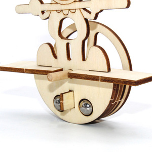 Wooden Clown Swing Model <b>Diy</b> <b>Kit</b> Manual Educational Science Toy For Kids 4-6Y Cartoons - Product Image 5