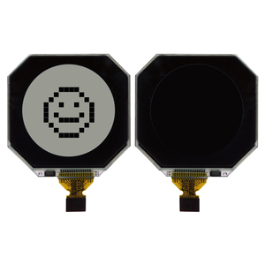 Custom branded lcd 1 inch tft lcd display 128x128 monochrome 1" screen SPI 10 pins round watch display for smart wearable - Product Image 5