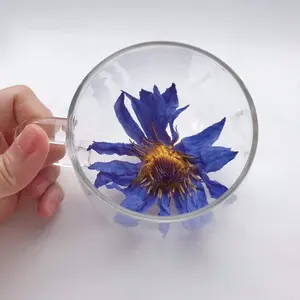 1 Kg Een Zak Natuurlijke Chinese Kruidengeneeskunde Roken Nymphaea Tetragona Paarse Waterlelies Bloeiende Thee Gedroogde Blauwe Lotusbloemen