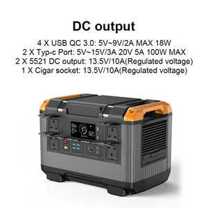 2400W Portable Station Pure Sine Wave 1600W AC Input <b>Solar</b> Ready Car Compatible 1.5-Hour Full Charge Camping <b>Solar</b> <b>Generator</b> Por - Product Image 2