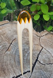 Accessoire de cheveux élégant en résine durable en forme de U, pince à cheveux tendance, qualité supérieure, fabrication artisanale, accessoire de coiffure essentiel - Product Image 2