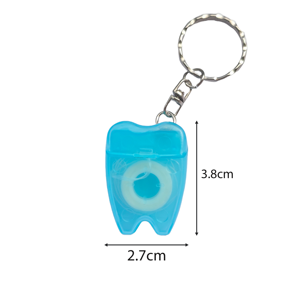 OEM Оптовая Портативный Мини Зуб Форма Зубная Нить Брелок Вощеный Мята Нейлон Флоссер Брелок Для Путешествий - Product Image 2