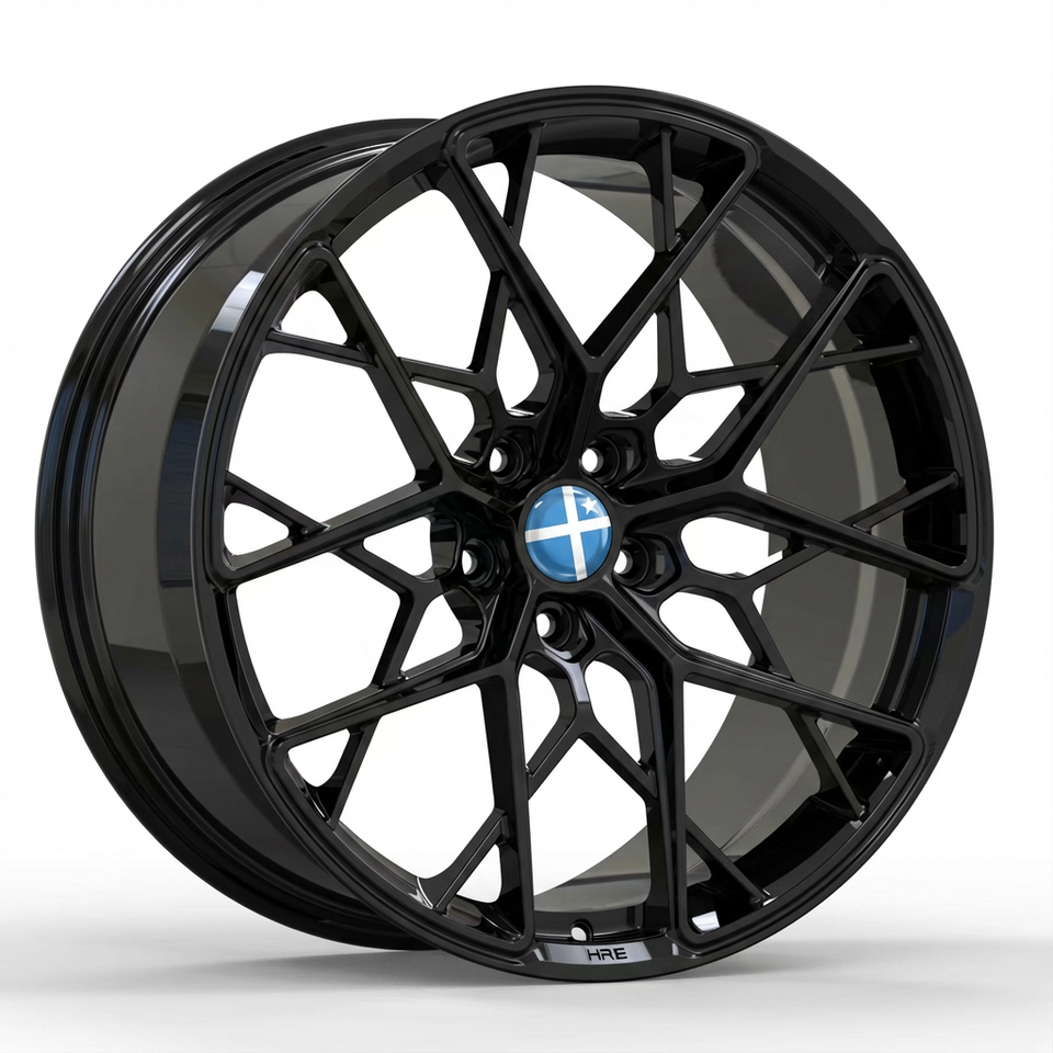 20 Inch Matte Black Mesh Alloy Wheels 5x114.3 20x9.5J Forged Rims with ...