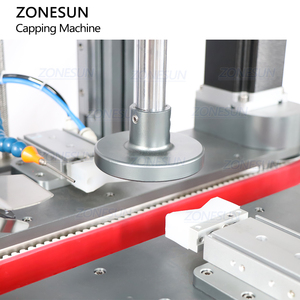 ZONESUN ZS-XG05 Automatic Servo Fruit <b>Jam</b> <b>Jar</b> Tomato Paste Chili Sauce Bottle Metal Lug Caps Tightening Screwing Capping Machine - Product Image 3