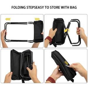 Compact Outdoor Fishing <strong>Stool</strong> with Integrated Carry Bag Lightweight Sturdy for Outdoor Camping Chair Picnic Beach - Product Image 4