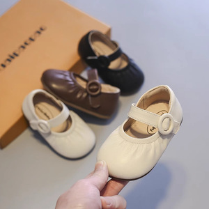 Chaussures pour enfants, printemps et automne, nouvelles chaussures pour enfants à semelle souple, chaussures en cuir pour filles, chaussures de princesse pour tout-petits - Product Image 1