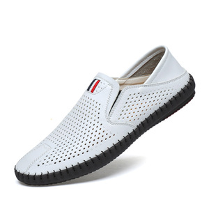 Scarpe estive da uomo, scarpe Casual da uomo in pelle cava, stile coreano traspirante cucite a mano scarpe alla moda - Product Image 5