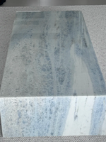 Table basse moderne en marbre bleu cristal, taille personnalisable, haut de gamme, écologique et durable, pour salon et maison