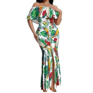 Thả vận chuyển của phụ nữ kích thước lớn 8xl đuôi cá váy hoa và cây 3D in diềm ra vai chia Nàng Tiên Cá Ăn mặc - Product Image 4