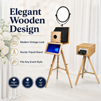 Machine Photobooth Instantanée Rétro en Bois pour Événements et Mariages, Équipement et Accessoires de Mariage en Extérieur, Boîte Photo pour les États-Unis