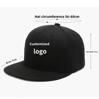 Gorra Snapback de Algodón de Dos Tonos con Visera Plana y Bordado de Figura Grande de 6 Paneles para Hip Hop Urbano, Fabricante Mayorista