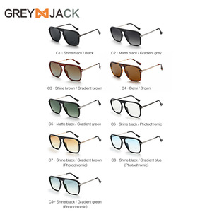 Lunettes de soleil unisexes Greyjack, monture noire en TR métal, verres TAC, protection UV400, type 3, pour la mode, les activités de plein air, la conduite et le cyclisme - Product Image 3