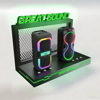 Écrans LED personnalisés pour usine, haut-parleurs Bluetooth métalliques, présentoirs supérieurs pour cigarettes, présentoirs commerciaux pour magasins de détail