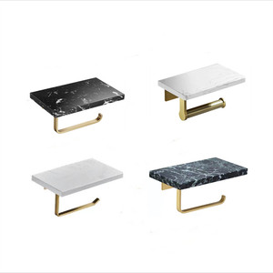 Wholesale bathroom accessories storage paper roll holder bathroom marble paper towel holder