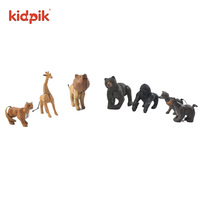Décor de bureau artistique pour enfants Kidpik, blocs en bois sculptés à la main et gravés, motif léopard, écologiques et personnalisés