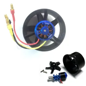 70mm / 90mm 6 bıçaklı kanallı Fan EDF ile F2839 3000KV / F3553 1750KV 650W/ 1600W fırçasız Motor RC uçak için