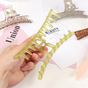 Pinza de Pelo Estilo Coreano Minimalista, Acrílica, Ligera, de Color Sólido, para Uso Diario - Product Image 3