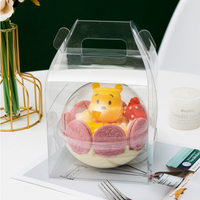 Boîte à gâteau mousse portable, ronde et transparente en PET, pour snacks et pâtisseries, idéale pour les cadeaux de Noël – Le best-seller du moment !