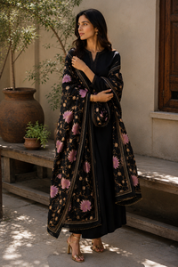 Elegant Embroidered Digital Print Viscose Shawl Long Fringe Traditional Winter Scarf Soft Warm Breathable Durable Classic Design - Product Image 5