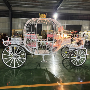 Chariot à chevaux mobile, élégante calèche de princesse, calèche électrique Cendrillon, calèche de mariage en forme de citrouille - Product Image 6