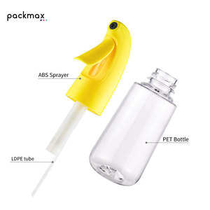 Bouteille en plastique PET rechargeable, écologique, biodégradable, recyclable, 200 ml, 300 ml, vaporisateur fin continu, poignée Flexiloop, pour la maison - Product Image 1