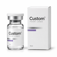 Emballage personnalisé en boîte en papier pour flacon en verre de 10 ml avec étiquette autocollante pour flacon, boîte cadeau pliante de luxe
