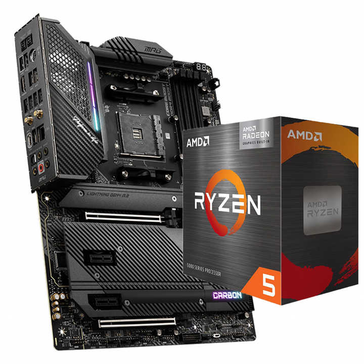 MSI MPG X570S CARBON MAX WIFI Used Motherboard with AMD Ryzen 5 7 