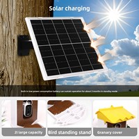 Solarbetriebener KI-Vogelerkennungs-Smart-Vogelfutterspender mit 5MP HD-Kamera WLAN IP66 Wasserdichtes Wildvogelhaus für den Außenbereich