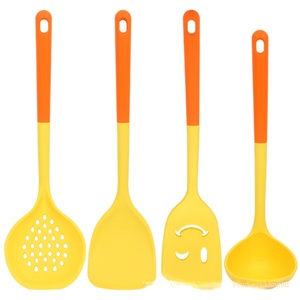 4-Piece <span class=keywords><strong>Silicone</strong></span> nhà bếp đồ dùng thiết lập nhiệt độ cao kháng đồ nấu nướng bao gồm nồi xẻng và chao cho hộ gia đình sử dụng - Product Image 5