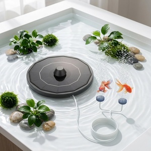 Waterproof Solar Powered Oxygen <b>Pump</b> With Storage <b>Battery</b> Silent High Flow Air <b>Pump</b> Backyard Pond Outdoor Fishing Aeration - Product Image 5
