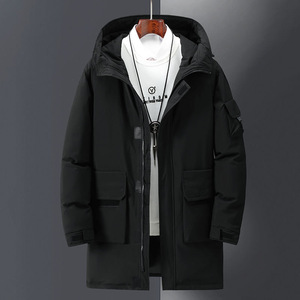 Veste longue en duvet à la mode pour hommes pour la <span class=keywords><strong>saison</strong></span> d'automne, manteaux élégants et personnalisables - Product Image 4