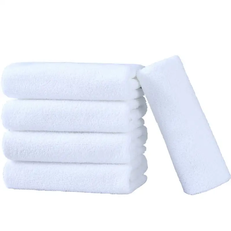 Toalha de mão de banho de rosto macio com logotipo personalizado unisex orgânico, toalha branca absorvente de renda para hotel, pensão, spa