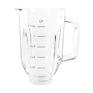 Nhà Máy Thủy Tinh Nhà Cung Cấp 1.25 Lít Máy Xay Sinh Tố Lọ Thủy Tinh Với Màu Đen + Deckere Thay Thế Máy Xay Sinh Tố Jar Phụ Tùng - Product Image 1