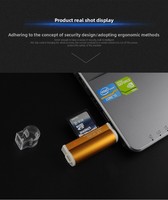 ZZX OEM ODM Lector de Tarjetas Multifuncional Cuatro en Uno de Aleación de Aluminio, Lector de Tarjetas de Memoria SD/TF/MS Duo/MS Micro para Teléfono Móvil y Cámara