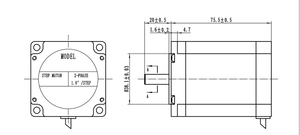 Moteur pas à pas NEMA 23 haute précision 1.8 °   2,3 Nm (326 oz.in) |   Hybride 2 phases à faible vibration de 76 mm pour CNC médical / imprimante 3D - Product Image 5