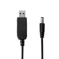 Câble d'alimentation CC, adaptateur de prise d'alimentation CC 5V-12V, câble d'extension d'alimentation USB vers CC 5521