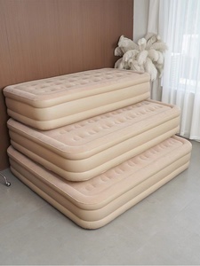 Colchón Inflable de Aire de PVC Flocado Portátil para Camping al Aire Libre con Bomba Incorporada y Batería Extraíble - Product Image 4