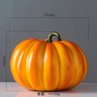 Citrouille mexicaine traditionnelle en résine pour les célébrations d'Halloween, pour la décoration de la maison, technique de sculpture, emballée dans une boîte