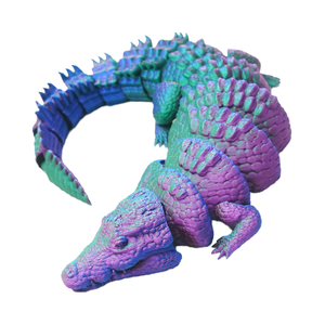 Modelo de Cocodrilo Impreso en 3D, Hecho a Medida en Fábrica, Articulado, Creativo, Juguete Antiestrés, Animal Decorativo - Product Image 2