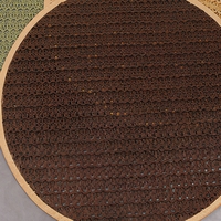 Nouveau Set de Table Tressé Uni Style Chinois Simple, Tapis Créatif Antidérapant et Isolant Thermique pour la Maison et les Restaurants Occidentaux