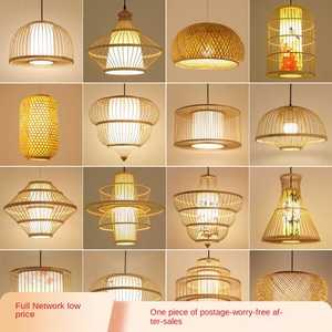 Fabriqué en Chine Restaurant Lanterne Bambou Art Lustre Creative Commercial Rotin Lampes LED Pendentif Lumière - Product Image 2