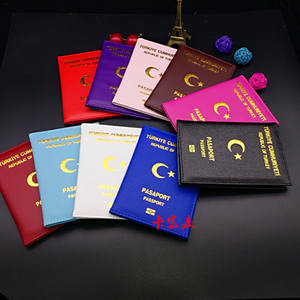 Thổ Nhĩ Kỳ Sao Và Mặt Trăng PU Hộ Chiếu Du Lịch Hộ Chiếu Chủ Bìa ID Thẻ Túi Hộ Chiếu Ví Bảo Vệ Túi Lưu Trữ Thời Trang - Product Image 2