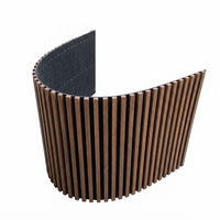 Panneau acoustique flexible courbé, lamelles en bois pliables, revêtement mural insonorisant, panneaux d'absorption acoustique intérieurs pour studio